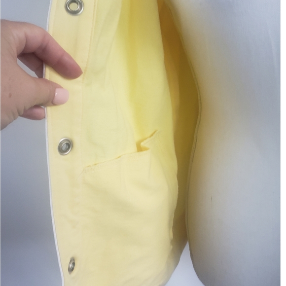Draper's And Damons Women's Petite Jacket Snap Up Yellow Petite Small - Picture 8 of 12